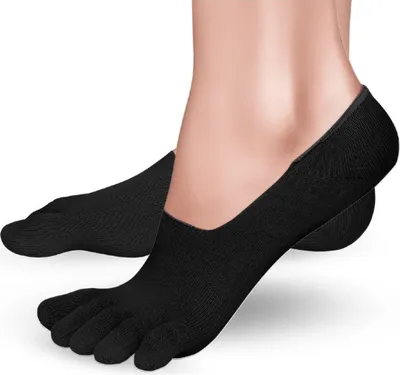 Produktbild von Knitido Zehensocke No Show Sneakersocken, Größe:43-46, Farbe:Black