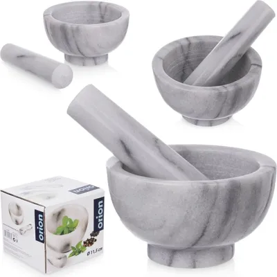 Produktbild von Orion Premium Mörser mit Stößel aus Marmor Gewürzmörser Ø 11,5 cm