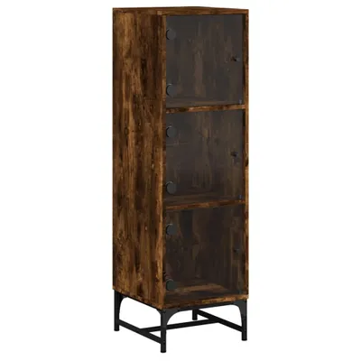 Immagine prodotto di Credenza SYFAX™ con ante in vetro rovere fumé 35x37x120 cm