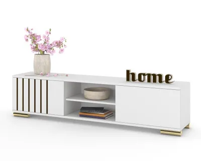 Produktbild von Fernsehschrank TV-Lowboard KING STEHEND Weiß Matt/Weiß Matt 120cm