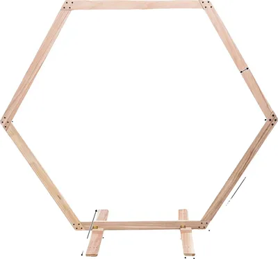 Image de Arche de mariage, bois durable, design hexagonal, L, bois