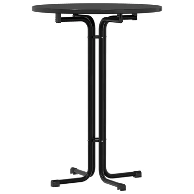 Produktbild von vidaXL Bartisch Schwarz Ø80x110 cm Holzwerkstoff und Stahl