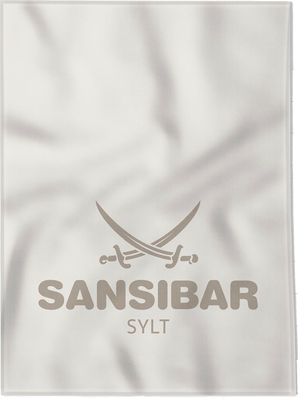 Sansibar Wohndecke im "Hochtief" Design, Kuscheldecke, Decke, 150x200 cm, offwhite/taupe
