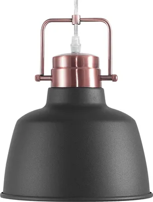 Zdjęcie produktu dla BELIANI Lampa sufitowa grafitowa miedziana metalowa 179 cm matowe wykończenie industrialny klosz nowoczesna