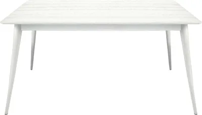 Immagine prodotto di Milani Home - Tavolo Da Pranzo Moderno Di Design Allungabile Cm 85x140/190 In Abete Spazzolato Bianco Per Sala Da Pranzo Cucina Ristorante - Bianco