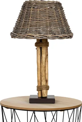 Produktbild von Lampe Tischlampe H50cm Holz Holzlampe Weide Unikat Braun Treibholz Leuchte Deko