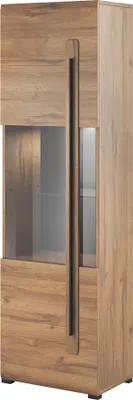 Produktbild von Vitrinenschrank Eiche Grandson Nb. TURDA-83 moderner Stil, B/H/T: ca. 60/204/39 cm