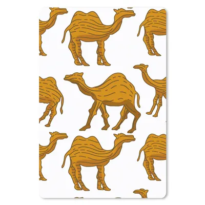 Produktbild von MuchoWow® Mauspad Mousepad Kamel - Holz - Muster 18x27 cm - Mousepads - Maus Mat - Pad - Mausunterlage