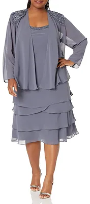 Produktbild von S.L. Fashions Damen Plus Size Embellished Tiered Mother of The Bride Gown with J