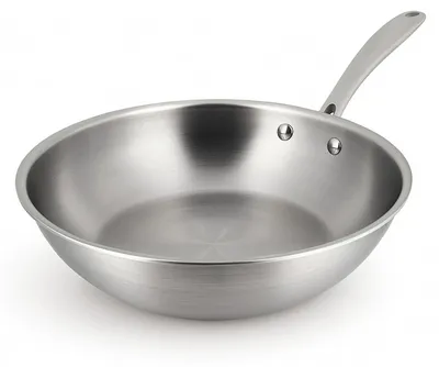 Wok aus Edelstahl Triply 24 cm, induktionsgeeignet, spülmaschinenfest