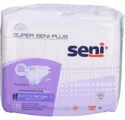 Produktbild von Seni Super Extra Large Plus Windel f.Erw.Gr4 Nacht, 10 St
