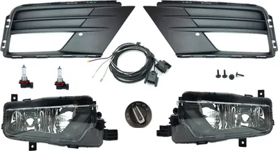 Produktbild von Nebelscheinwerfer Nachrüstung Set Komplettset passend für Caddy 4 Stoßstange sw