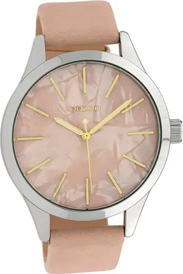 Produktbild von Oozoo Leder Damen Uhr Analog Quarzuhr Armband rosa Timepieces D2UOC10072