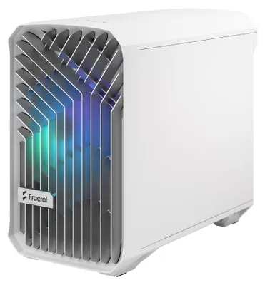 Produktbild von Fractal Design Torrent Nano, PC, Weiß, Mini-DTX, Mini-ITX, Stahl, Gehärtetes Glas, Multi, Taschenlüfter