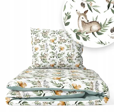 Produktbild von Kinderbettwäsche 100x135 Baumwolle Baby Bettwäsche Set 100x135 + 40x60 Kissenbezug Jungen & Mädchen Kleinkind Bettbezug