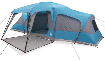 Produktbild von vidaXL Familienzelt mit Vorzelt 9 Personen Blau Wasserdicht