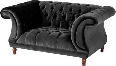 Produktbild von Max Winzer Sessel Ivette - Samtvelours schwarz - Maße: 167 x 100 x 80 cm