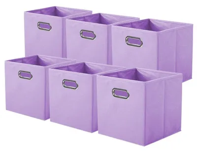 Produktbild von Omgoods – Set aus 6 zusammenklappbaren Aufbewahrungsboxen mit Tragegriffen