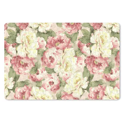 Produktbild von MuchoWow® Mauspad Mousepad Rosen - Vintage - Muster 27x18 cm - Mousepads - Maus Mat - Pad - Mausunterlage - Büroartikel - Desk Matten