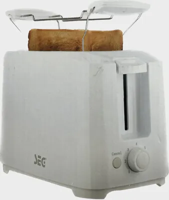 Produktbild von SEG Toaster weiß mit Brötchenaufsatz 7 Bräunungsstufen Hochglanz