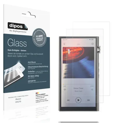 Produktbild von 2x Schutzfolie für iBasso DX270 matt - Anti-Shock 9H Folie dipos Glass Kunststoffglas