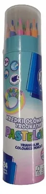 Obrázek produktu pro Kredki ołówkowe Astra 24 kolory trójkątne pastelowe z temperówką