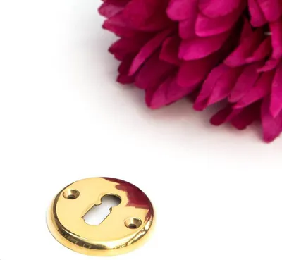 Produktbild von Schlüsselrosette für Zimmertüren(einzeln) - zeitloses Design |BB| Messing glanz