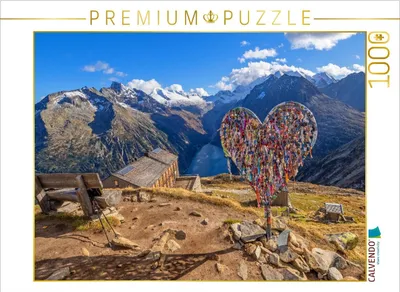 Produktbild von CALVENDO Puzzle Ein Herz auf der Olpererhütte | 1000 Teile Lege-Größe 64x48cm Foto-Puzzle für glückliche Stunden