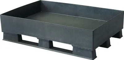 Produktbild von Auffangwanne aus Kunststoff, LxBxH 1200 x 800 x 315 mm, Tragkraft 1500 kg, Farbe schwarz