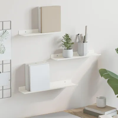 Obrázok produktu pre Maison Exclusive – Plávajúca polička, 3 kusy, biela, 40 x 9 x 2,5 cm, oceľ