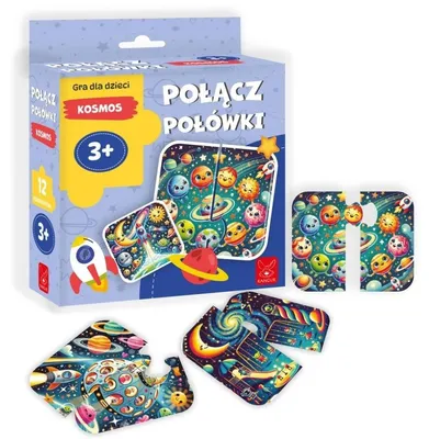 Zdjęcie produktu dla Puzzle Połówki Kosmos dla dzieci 3+