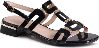Produktbild von topschuhe24 2996 Damen Lack Sandalen Riemchen Sandaletten , Farbe:Schwarz, Größe:37 EU