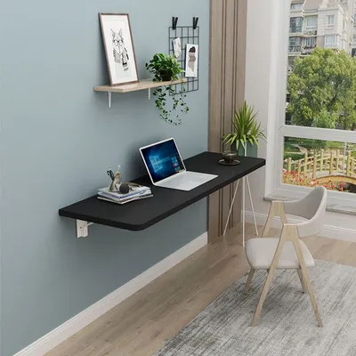Produktbild von Wandtisch Wandklapptisch Küchentisch Schreibtisch Esstisch klappbar 60x30cm Schwarz