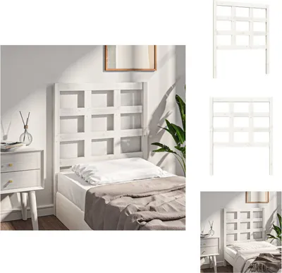 Image de vidaXL Tête de lit Blanc 80,5x4x100 cm Pin massif - Tête & Pieds de lit