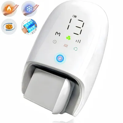 Produktbild von Handmassagegerät mit innovativer Kühlung-6 Modi & 3 Timer, Luft-Wärme-Kombination, Rollmassage und Handgelenk Airbag-Massage für Hand, Finger