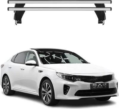 Image de Menabo Barres de toit Transversales pour Kia Optima 2015-2020 Alu Gris ABE 2x