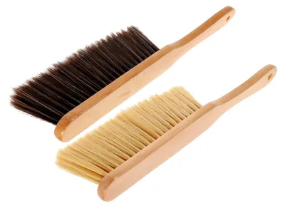 Produktbild von 2 Stück Reinigungsbürsten mit langem Holzgriff – Staubpinsel mit weichen Borsten für Bett, Sofa und schwer zugängliche Ecken