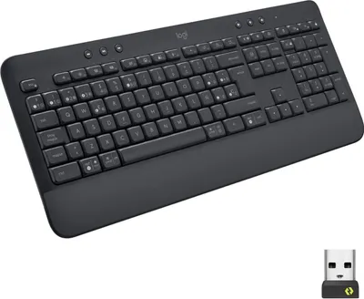 Zdjęcie produktu dla Logitech 920-010917, Pełnowymiarowy (100%), Bezprzewodowy, Bluetooth, Membranowa, QWERTY, Grafitowy