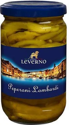 Produktbild von Leverno Peperoni Lombardi mild 140 G Glas  Vegan Glutenfrei  Mild eingelegt