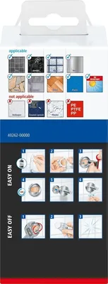 Produktbild von Hakenleiste Klaam verchromt inkl. Klebelösung Packung mit 24 Stück