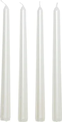 Immagine prodotto di Set di candele in raso, 4 pezzi, 25 cm