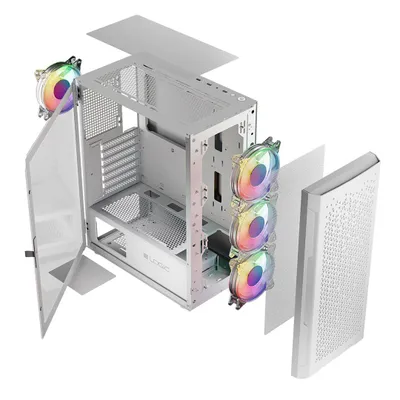 Produktbild von Logic ARAMIS ARGB MINIDI USB-3.0-Gehäuse Weiß