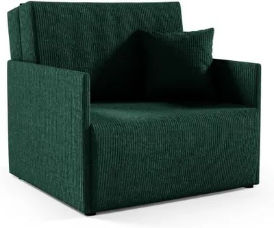 Produktbild von LIKMA Olita Schlafsofa 1-Sitzer mit Schlaffunktion 87 cm Flaschengrün Kord Stoff Anafi für Wohnzimmer