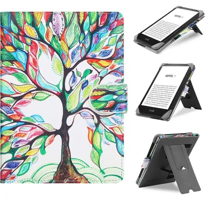 Produktbild von Universal E-Book Hülle 6-6.8 Zoll Leder Stand Schutzhülle mit Magnetverschluss