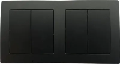 Produktbild von 2684 Levina schwarz/schwarz 2er Serienschalter schwarz 230 Volt