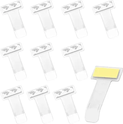 Produktbild von Ticket Halterung Auto,10 Stück Transparente Auto Halter Clip,parkscheinhalter Clip,Parkausweishalter,parkscheinhalter windschutzscheibe,Selbstklebend Tickets Clips für Parkschein