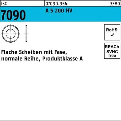 Produktbild von Reyher  Scheiben ISO7090 1.4571 HV 20(21x37x3) (50 Stück)
