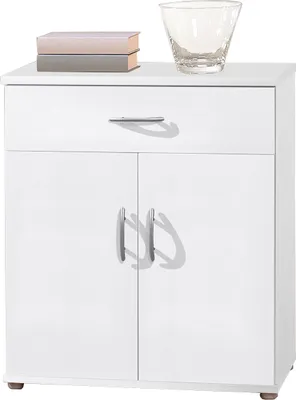 Produktbild von Kommode >Lissy< in Weiß aus Kunststoff - 60x70x30cm (BxHxT)
