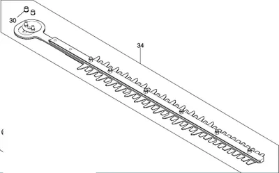 Produktbild von Makita 1911J1-6 Messerbalken (34) 500 Mm Für DUH507