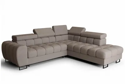 Produktbild von Ecksofa ASPEN verstellbare Kopfstützen Schlaffunktion Bettkasten 260×225 cm - Beige - Rechts